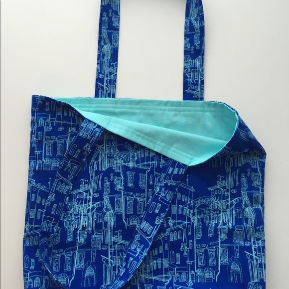 💜Host Pick💜 Brand New Unique Handmade Tote - Artist Sketch City - Picture 3 of 4